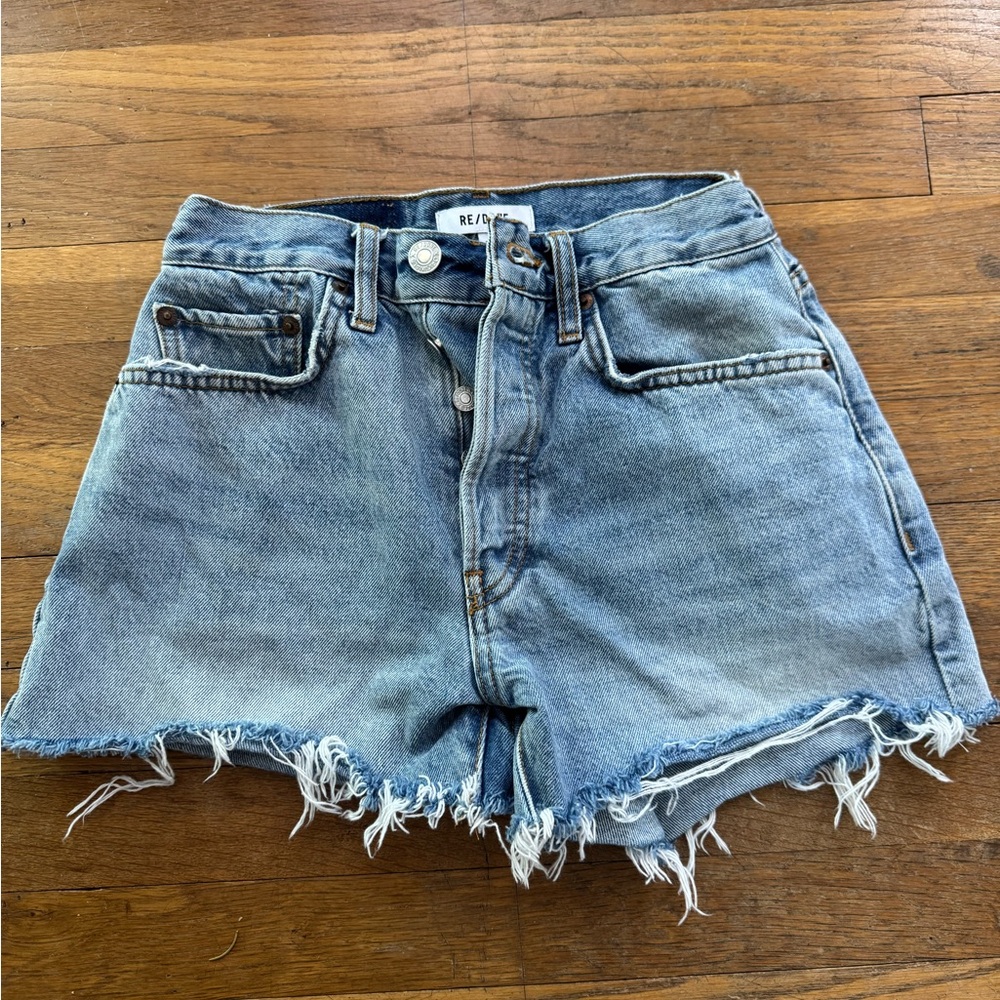 Re/Done Denim Blue Women's Shorts